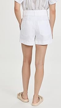 Vince Womens Belted Twill Short,Optic White,2 | Amazon.com